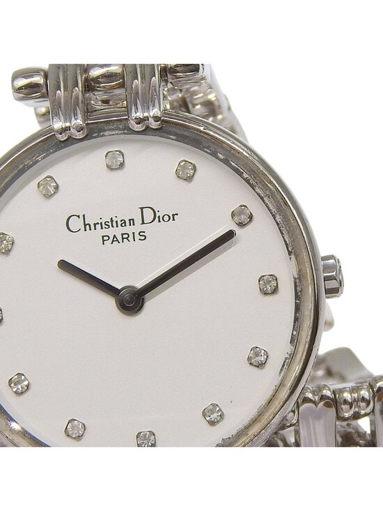 Dior Dio Bakira Stainless Steel Kuo Analog Display White Dial Watch